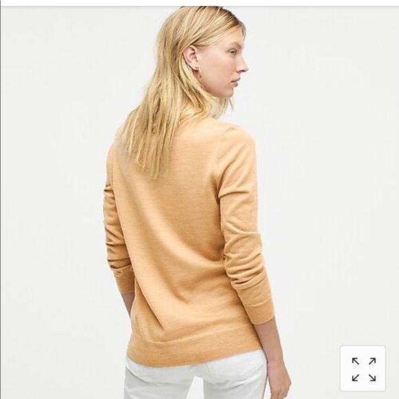 J crew 100% Merino Wool Tippi Beige Sweater XS - Picture 2 of 8